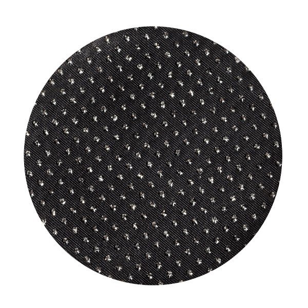 Satin-Kreise, Ø6cm, 50 Stück, Glitzer-Perlen, schwarz