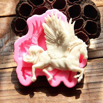 DIY Baking Sugar Craft 3D Silicone Pegasus Fondant Mould Candy Cake Decorating Mold