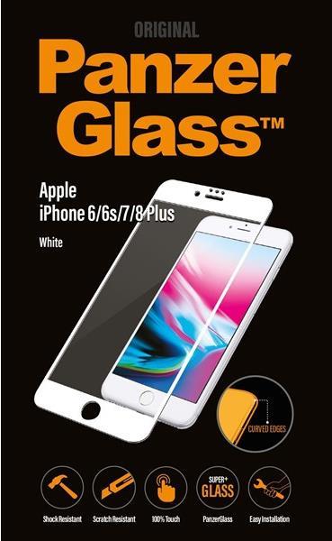 PanzerGlass Premium - Bildschirmschutz - weiß - für Apple iPhone 6 Plus, 6s Plus, 7 Plus, 8 Plus (2617)