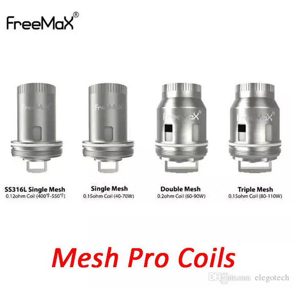 Original Freemax Mesh Pro Replacement SS316L Single Dual / Double Triple Quad Mesh Coils Head Core Wired Coil For Mesh Pro Tank Atomizer