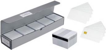 Magnetkarte Plastikkarte mit Magnetstreifen, Loco, Farbe: Silber (JT-1464 Loco MagCards silver)
