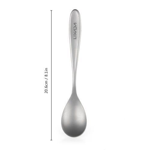 Lixada Titanium Spoon Lightweight Dinner Spoon Table Spoon for Home Outdoor Picnic Camping Hiking Traveling