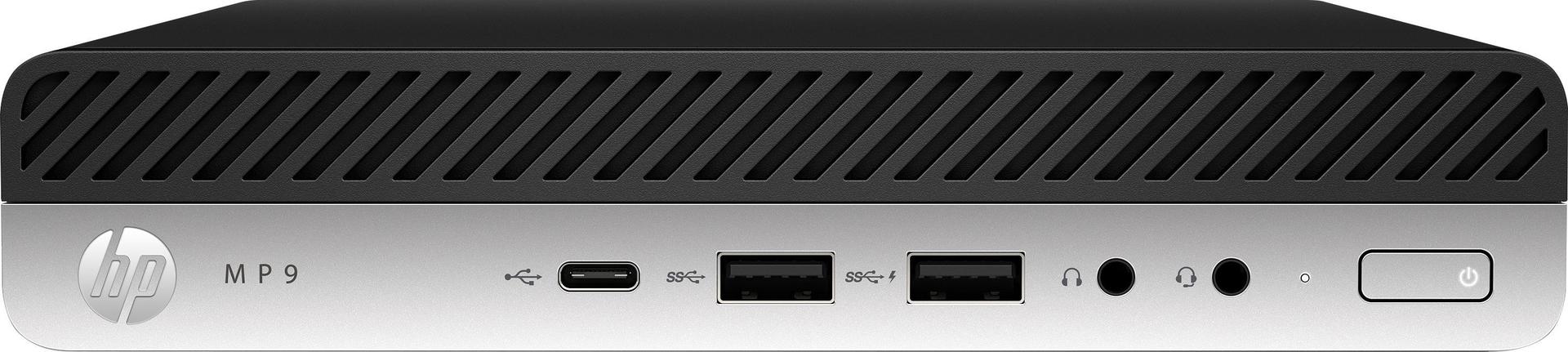 HP Retail System MP9 G4 - Mini Desktop - 1 x Celeron G4900T / 2,9 GHz - RAM 4GB - SSD 128GB - 3D V-NAND technology - UHD Graphics 610 - GigE, Bluetooth 5,0 - WLAN: 802,11a/b/g/n/ac, Bluetooth 5,0 - Win 10 Pro 64-Bit - Monitor: keiner - Tastatur: Deutsch (