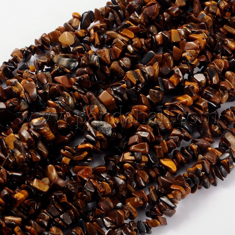 Natural Tiger Eye Beads Strands, 5~8mm, Hole: 0.3mm; 31