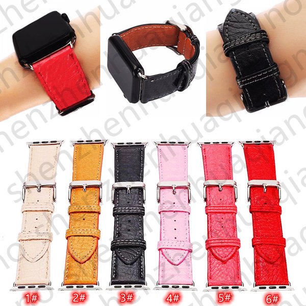 Gift Designer M Top Watchbands Watch Strap Band 41mm 42mm 38mm 40mm 44mm 45mm iwatch 1 2 3 4 5 6 SE 7 bands Leather Belt Bracelet Fashion Wristband Print Stripes watchband