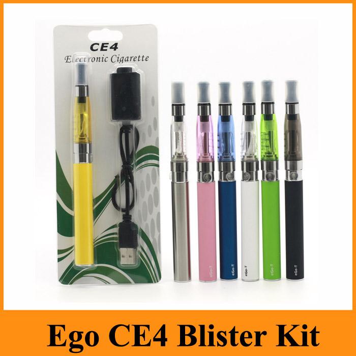 Ego Starter CE4 Blister Kit Electronic Cigarette Starter Kits With CE4 Atomizer And 650 900 1100 mAh Ego Battery Various Color Free Shipping
