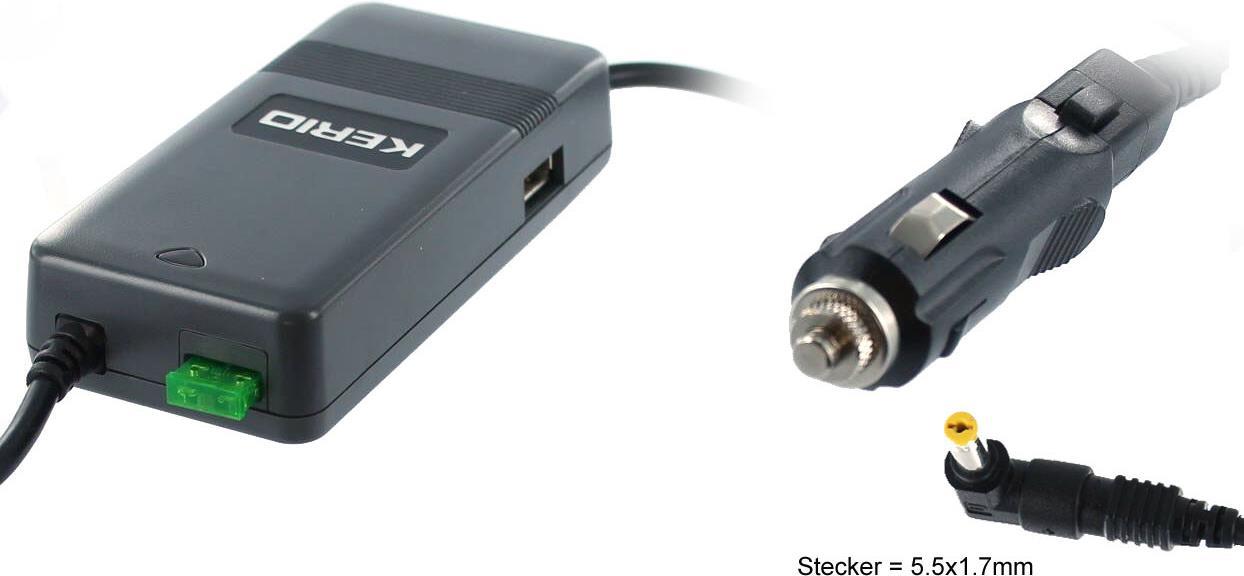 KFZ Ladekabel kompatibel mit ACER TRAVELMATE 7740G-5464G50 kompatiblen - Notebook-Modul (TRAVELMATE 7740G-5464G50M)