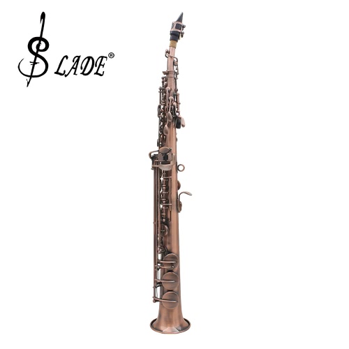 Lade WSS-899 Saxophone Soprano Saxophone droit professionnel en bronze rouge