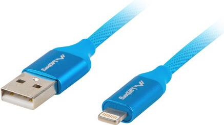 Kabel Lanberg CA-USLM-10CU-0018-BL (USB - Blitz, 1,8 m, blau) (CA-USLM-10CU-0018-BL)