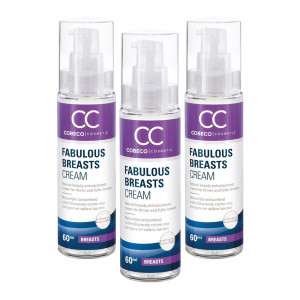 Fabulous Breasts Cream - Hydrating Natural Feminine Enhancing Formula - 60ml Cream - 3 Packs