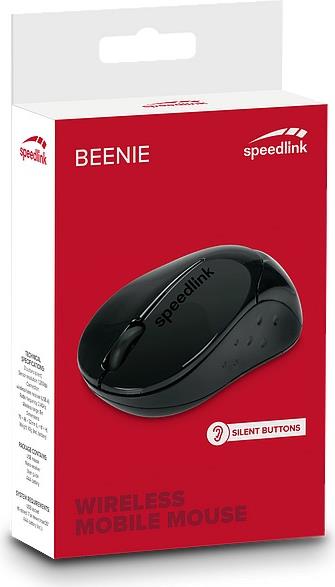 SPEEDLINK BEENIE - Maus - rechts- und linkshändig - 3 Tasten - kabellos - kabelloser Empfänger (USB) - Schwarz