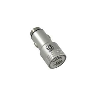 LC Power LC-USB-CAR-ALU - Netzteil - Pkw - 2,1 A - 2 Ausgabeanschlussstellen (USB (nur Strom)) - Silber (LC-USB-CAR-ALU)