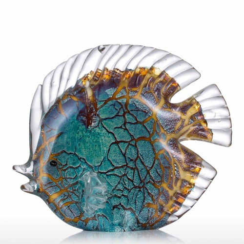 Colorful Spotted Tropical Fish Tooarts Glass Sculpture Home Decoration Fish