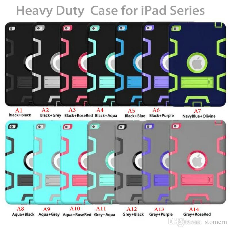 Heavy Duty Case For New iPad Mini 1 2 3 4 5 Air Pro 9.7 10.5 2017 2018 Cover Shell For Samsung Tab A P580 T380 T385 T387 T590 T595 E T377
