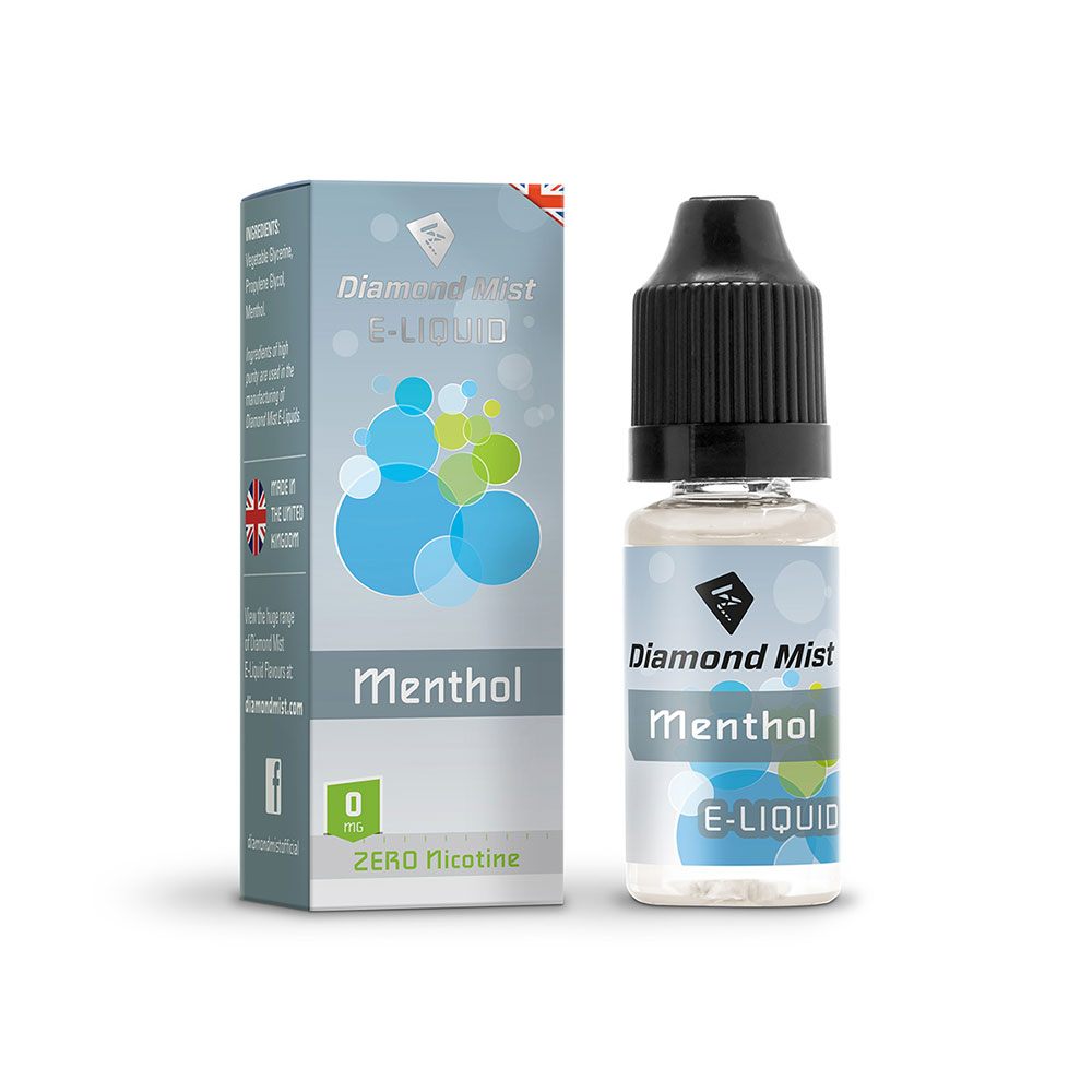 Diamond Mist E-Liquid Menthol 10ml -  0mg Nicotine Free