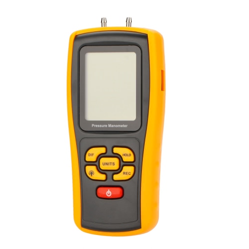 GM520 Portable del USB Digital LCD manómetro manómetro presión diferencial manómetro 35kPa gama con compensación de temperatura de medición