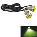 Carking™ 12V 1.5W 23MM Auto Car Eagle Eye Yellow Rear LED Light Day Time Running Lamp-Yellow Lens