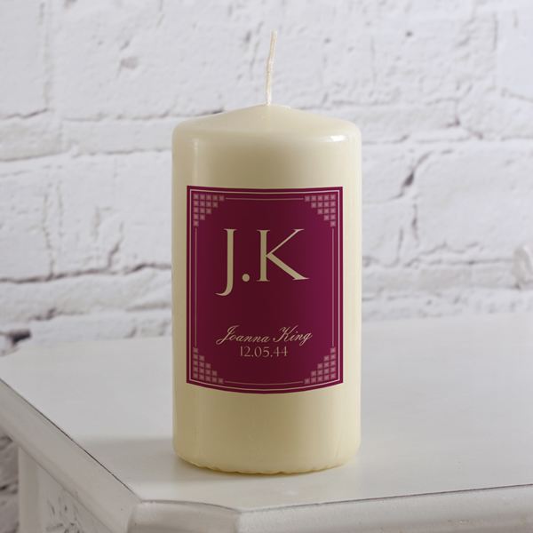 Personalised Initials Candle