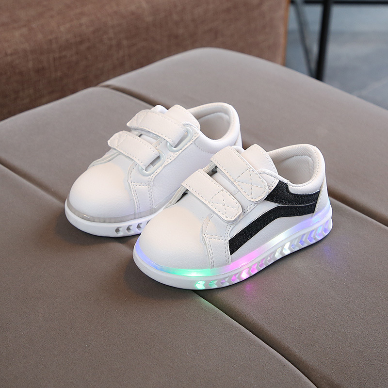Baby/ Toddler's Sequin Stripe LED Sneaker