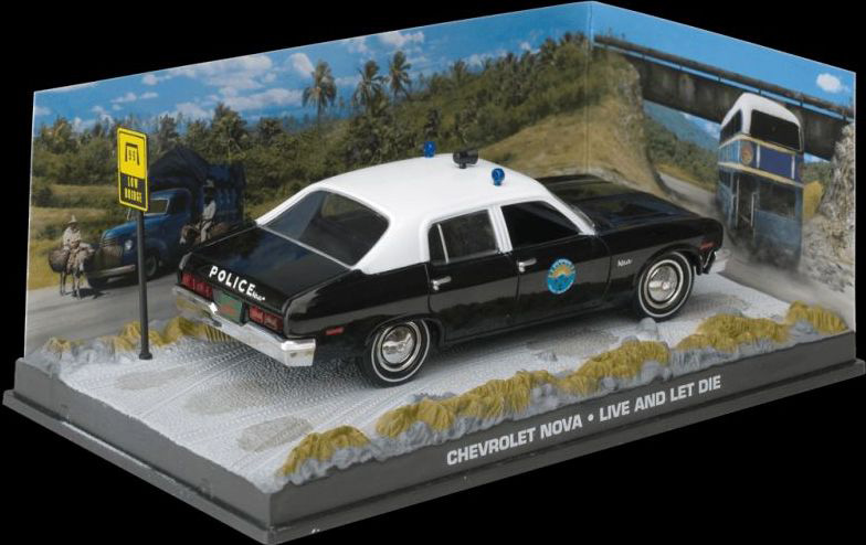 Chevrolet Nova Police Car from James Bond in Black and White (1:43 scale by Ex Mag DY043)