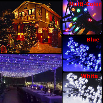 100 LEDs 12M String Christmas Lights Solar Powered