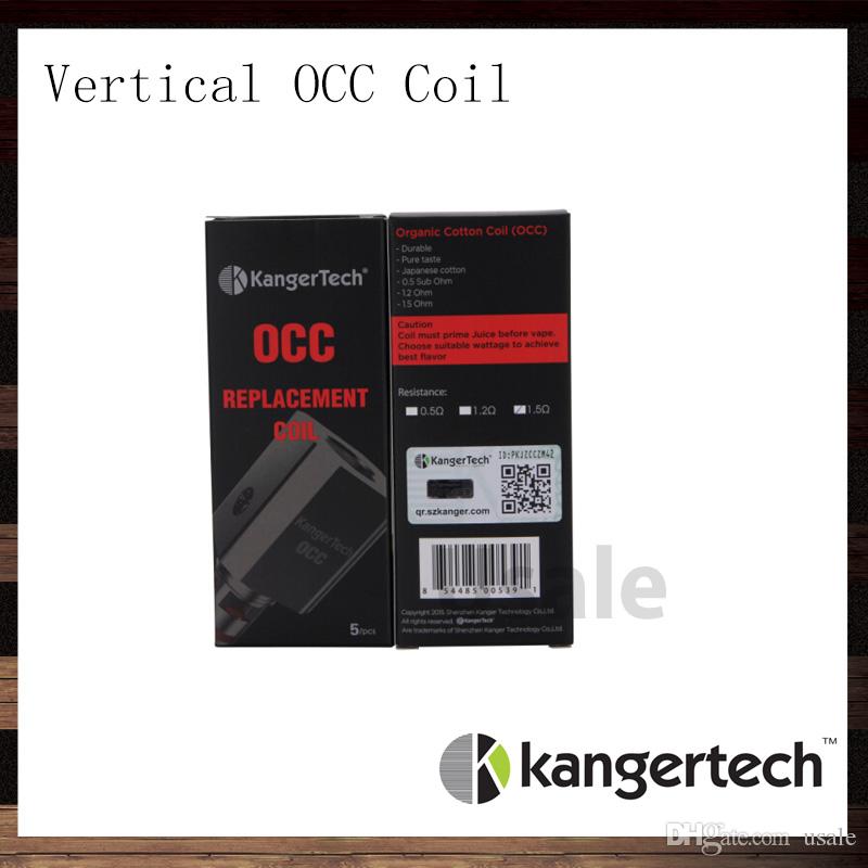 Kanger Subtank Vertical OCC Coil 0.5ohm 1.2ohm 1.5ohm Kangertech New Organic Cotton Coil Head V2 For Subtank Mini Subox Mini 100% Original