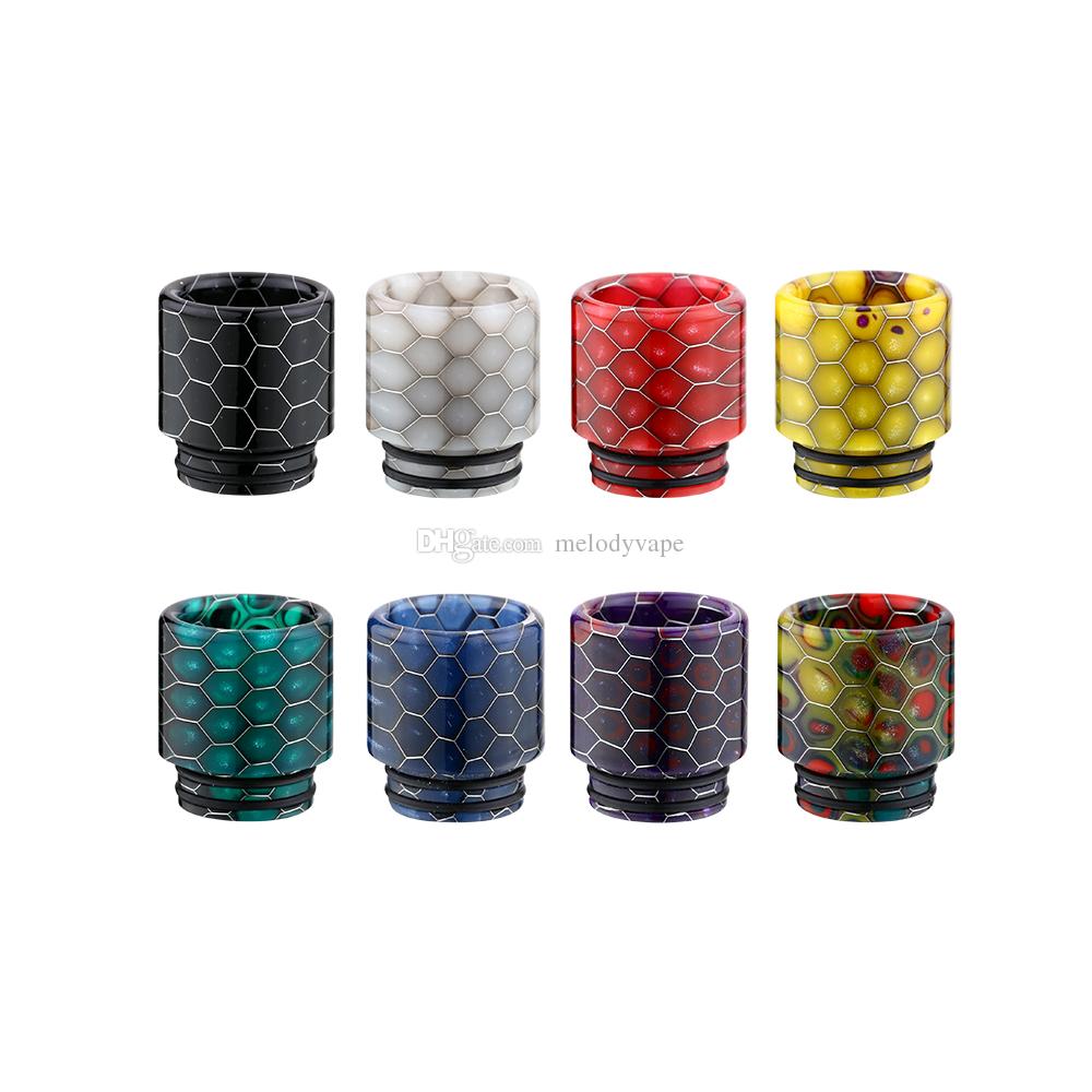 810 Drip Tip TFV12 Prince Resin Snake skin Wide Bore Resin Mouthpiece TFV8 X Baby Vape Drip Tips Wide Bore E cig Accessories