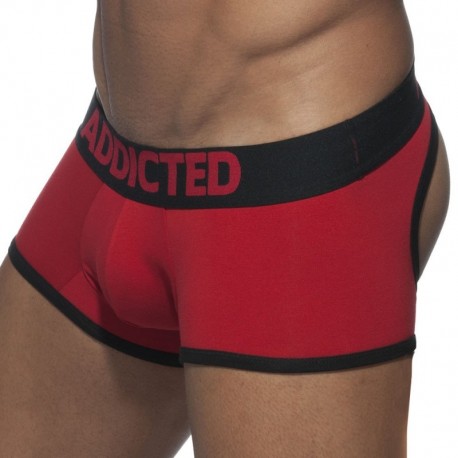 Addicted Basic Colors Empty Bottom Boxer - Red - Black S