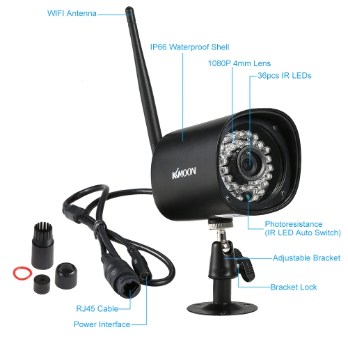 KKmoon 4 Channel Wireless WiFi Camera System