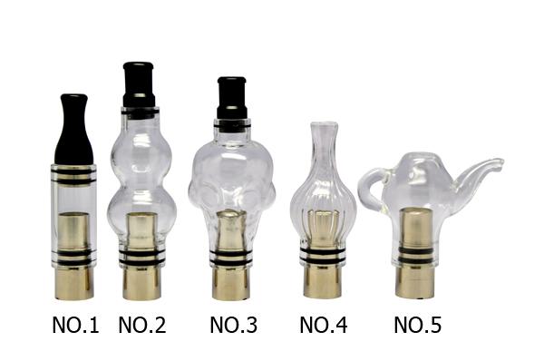 E-cigarette 510 Atomizer Teapot Vaporizer Wax Dry Herb Clearomizers Fit EGO-T EGO C eGo W Batteries E-cigarette Glass Cartomizers