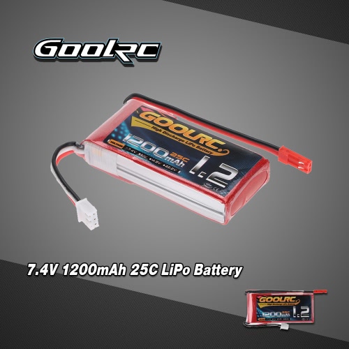 GoolRC  2S 7.4V 1200mAh 25C Li-Po Battery with JST Plug for RC Quadcopter Multicopter Cars