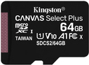 Kingston Technology Canvas Select Plus Speicherkarte 64 GB MicroSDXC Klasse 10 UHS-I (SDCS2/64GB-3P1A)