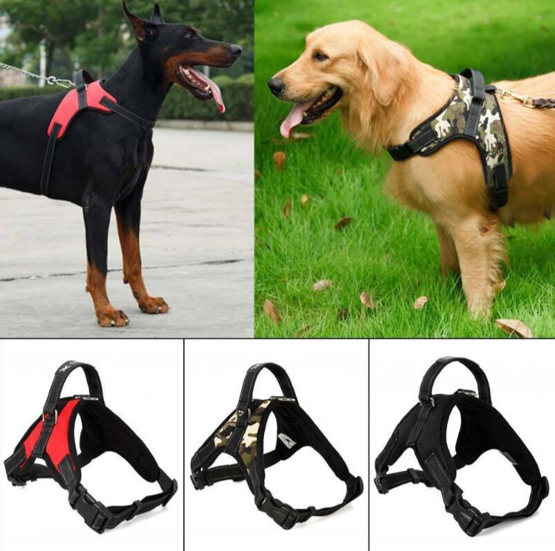 4 Styles Pet Collar Large Dog Soft Saddle Adjustable Harness Belt Walk Vest Out Outdoor Hand Strap EEA382 20pcs