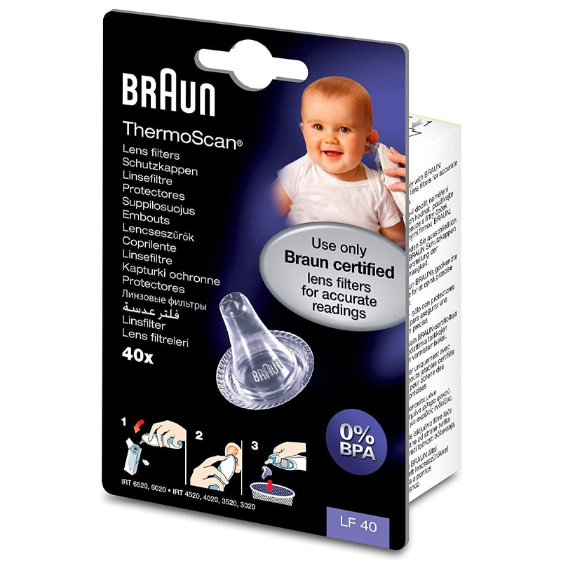 Braun Thermoscan Lens Filters for Ear Thermometers Pack of 40