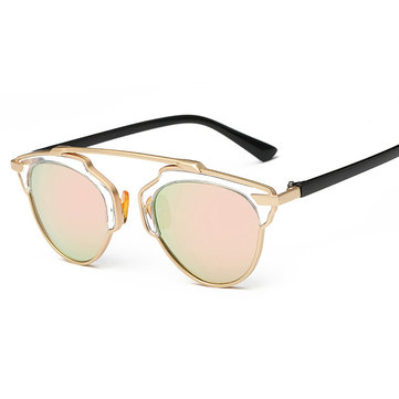 Women Colorful Metal Frame Polarized Eyeglasses Outdoor Anti-UV Sunglasses