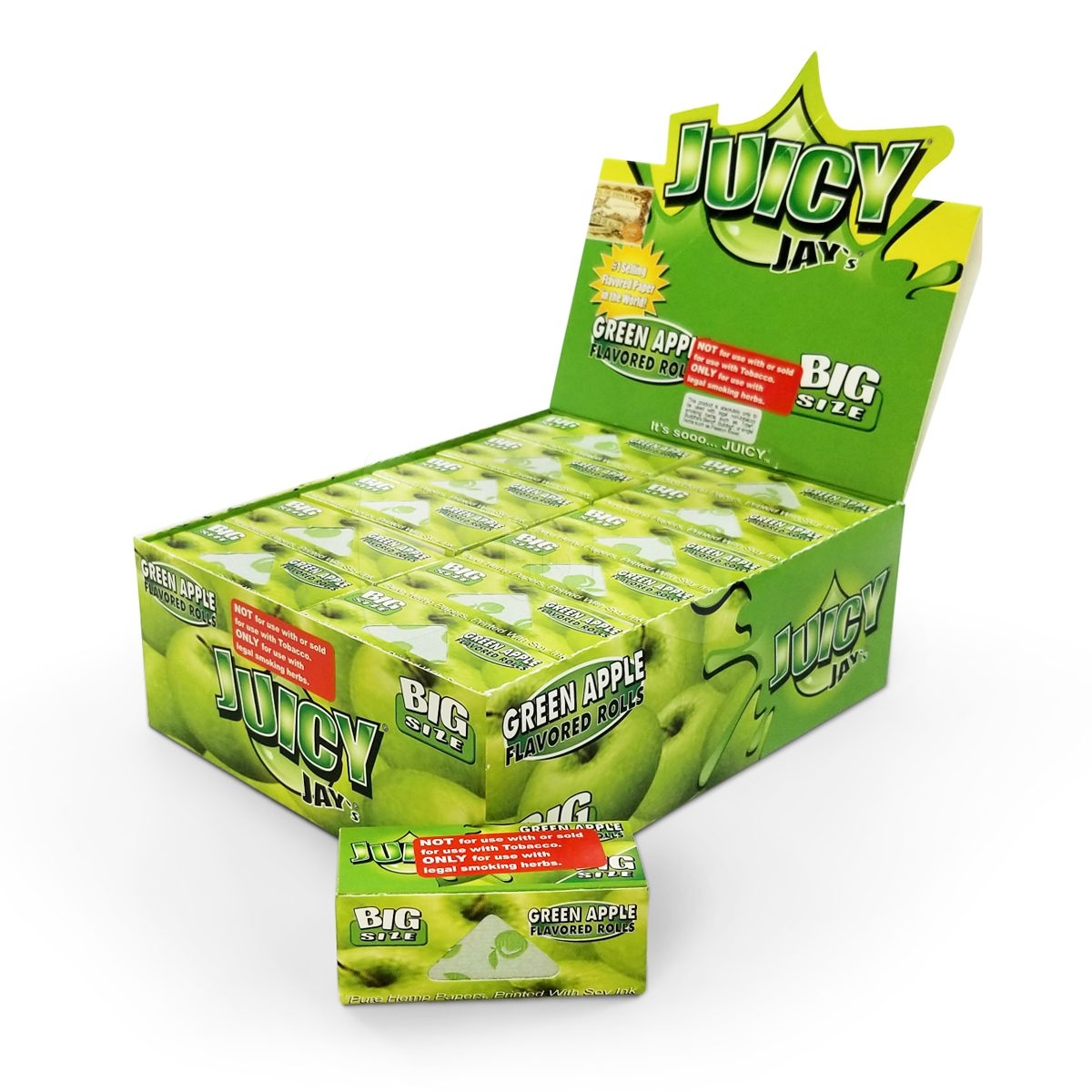 Juicy Jays Rolls Green Apple Full Box (24 Rolls)