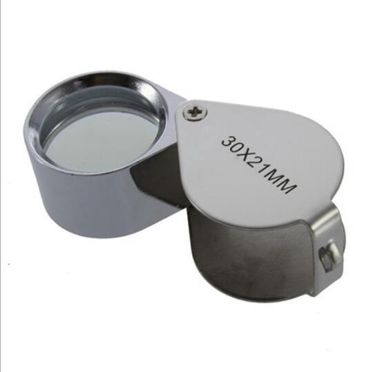 Retail Package 30 x 21 mm Jewelers Eye Magnifying Glass Magnifier Loupe Pocket Loupes