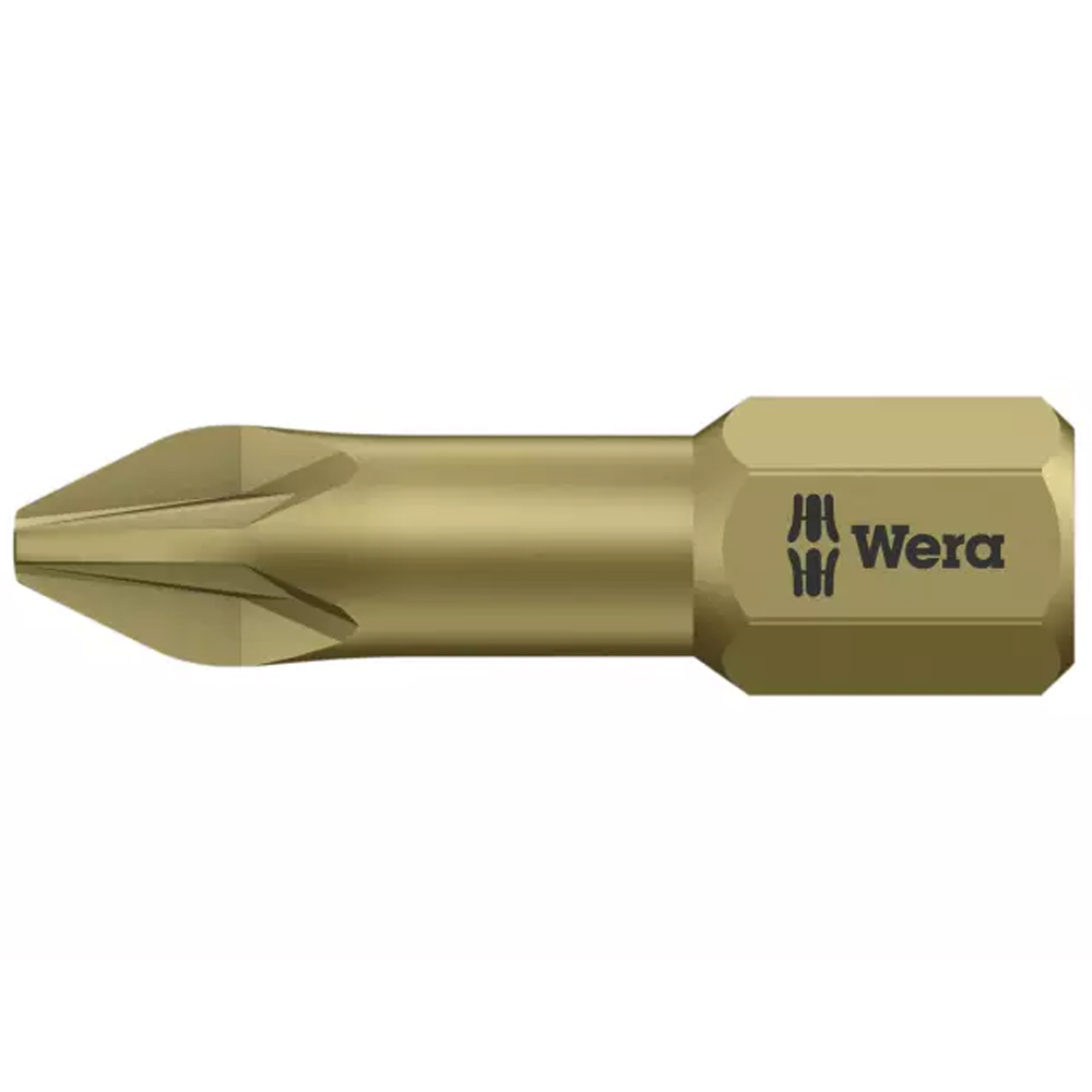 Wera 8551 TH Pozidriv Pz 2 Torsion Insert Bit 25 mm Carded Pack of 2