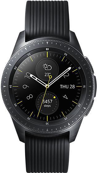 Samsung Galaxy Watch - 42 mm - Midnight Black - intelligente Uhr mit Band - Silikon - Anzeige 3,05 cm (1.2