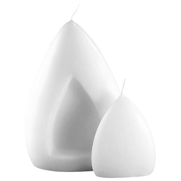 Dom-Kerzen ausgehöhlt, weiß, 2 Größen, 4 Stück, OUTLET-SET