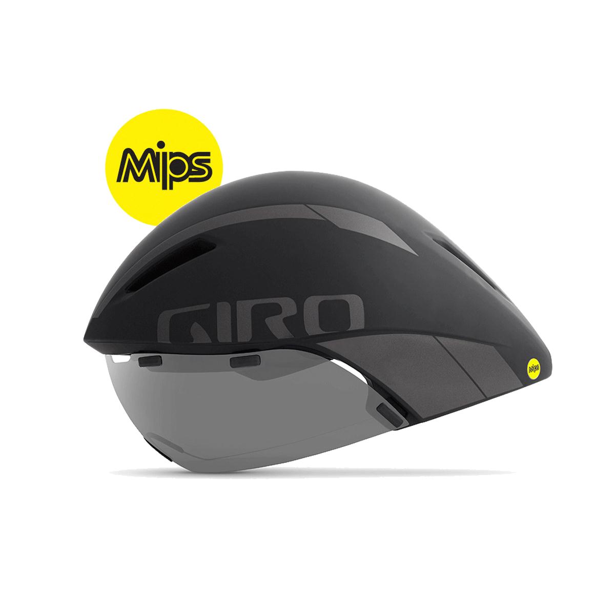 GIRO Aerohead MIPS Aero/Tri Helmet 2018 Black/Titanium M 55-59cm