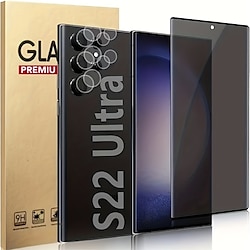 [12Pack] Screen Protector  Camera Lens Protector For Samsung Galaxy S23 S22 S21 S20 Ultra Plus FE Note 20 Ultra Note 20 Tempered Glass Privacy Anti-Spy 9H Hardness Anti Bubbles Anti-Fingerprint 3D Lightinthebox