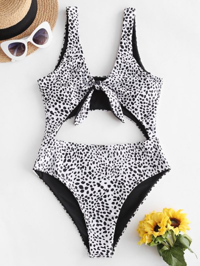 ZAFUL Leopard Cut Out One-piece Swimsuit