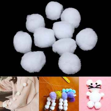10pcs 5cm Whtie Fluffy Pompoms Yarn Balls DIY Handwork Clothing Sewing Toys Accessories