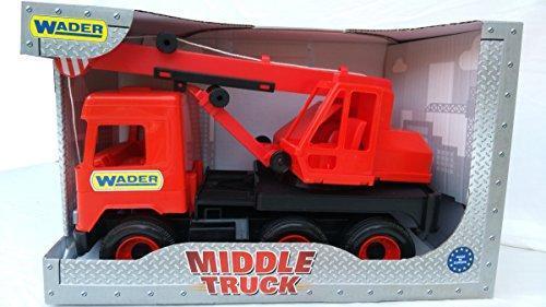 Wader Middle Truck Crane red in box 38 cm (32112)