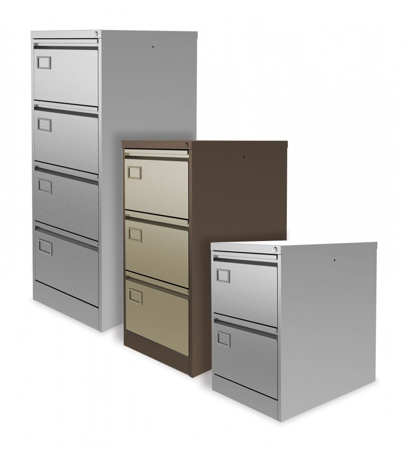 Executive Lockable Filing Cabinet- 3 Drawers- Coffee and Cream