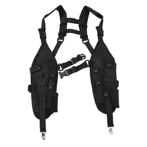 Walkie Talkie Chest Harness Front Pack Pouch Holster Vest Rig Carry For Baofeng Two Way Radio