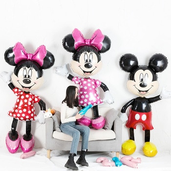 Mickey Minnie Mouse Foil Balloons 112cm Cartoon Balons  Birthday Party Decoration Kids Baby shower Party Toys balons Ball Globos