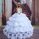 poupée Barbie mariée timide dentelle blanche robe de princesse couches pur