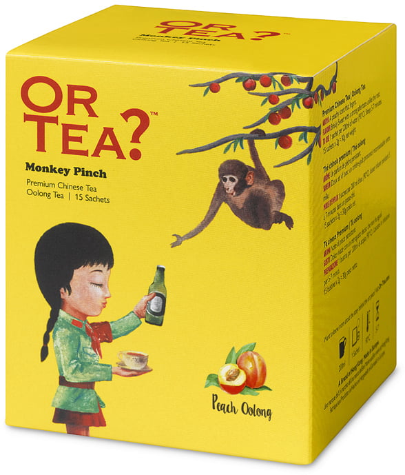 Or Tea? Monkey Pinch Peach Oolong - Box, 15 tea bags